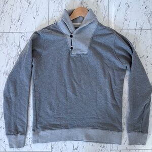 Bonobos Slim Fit Shawl Collar Pullover Sweater Men's Small - Heather Grey